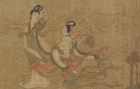 晋 顾恺之 洛神赋图卷(第一卷 完美版)(第二卷)画心绢本 晋 顾恺之 洛神赋图卷(第一卷 完美版)(第二卷)画心绢本