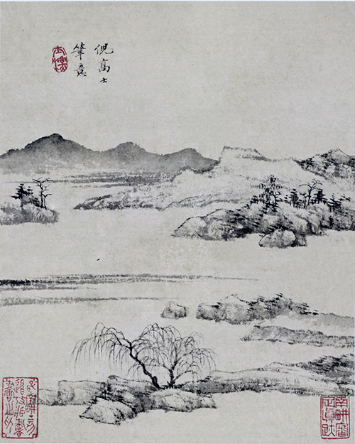 清 查士标-山水十开 纸本 欣赏