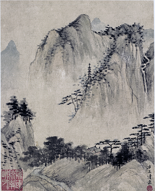 清 查士标-山水十开 纸本 欣赏