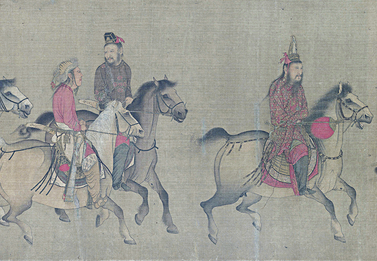 北宋 李赞华 番騎图全卷 绢27.4x127