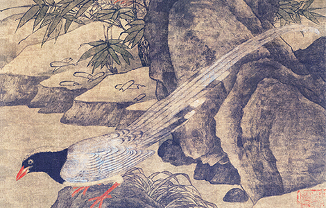 《山鹧棘雀图》:黄居寀笔下的自然灵韵与古朴风华 绢本97 x 53.6