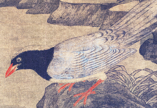 《山鹧棘雀图》:黄居寀笔下的自然灵韵与古朴风华 绢本97 x 53.6