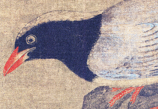 《山鹧棘雀图》:黄居寀笔下的自然灵韵与古朴风华 绢本97 x 53.6