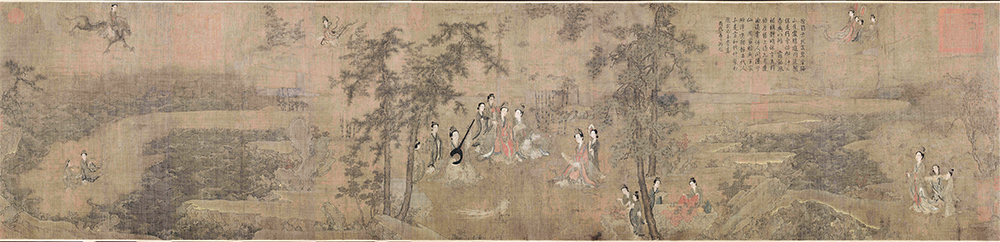 五代 阮郜 阆苑女仙图卷(全卷)绢本42.7X191.38