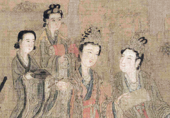 五代 阮郜 阆苑女仙图卷(全卷)绢本42.7X191.38