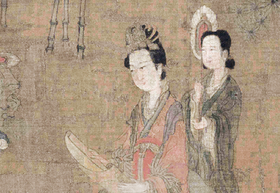 五代 阮郜 阆苑女仙图卷(全卷)绢本42.7X191.38
