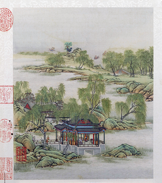 清 陈枚 山水楼阁图册十二开 记录圆明园昔日辉煌