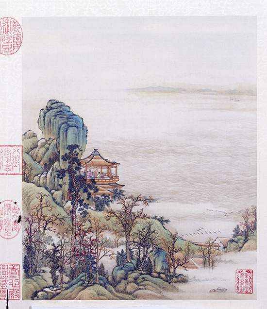 清 陈枚 山水楼阁图册十二开 记录圆明园昔日辉煌