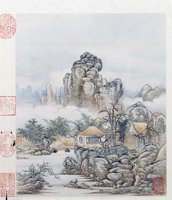 清 陈枚 山水楼阁图册十二开 记录圆明园昔日辉煌