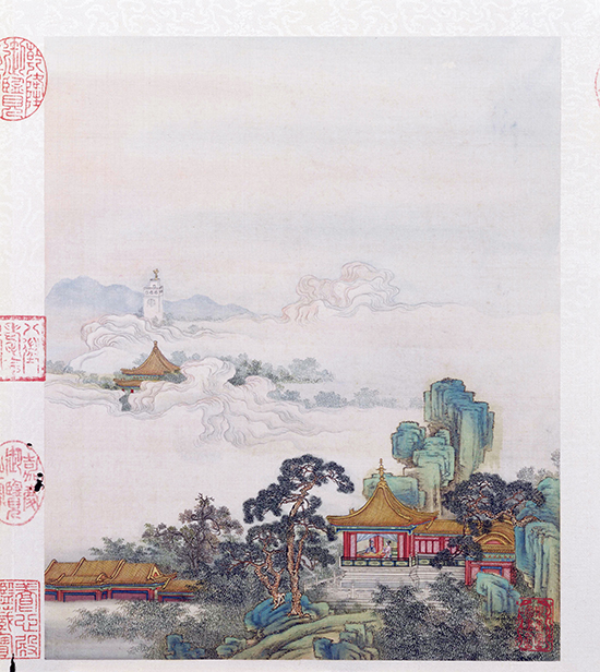 清 陈枚 山水楼阁图册十二开 记录圆明园昔日辉煌