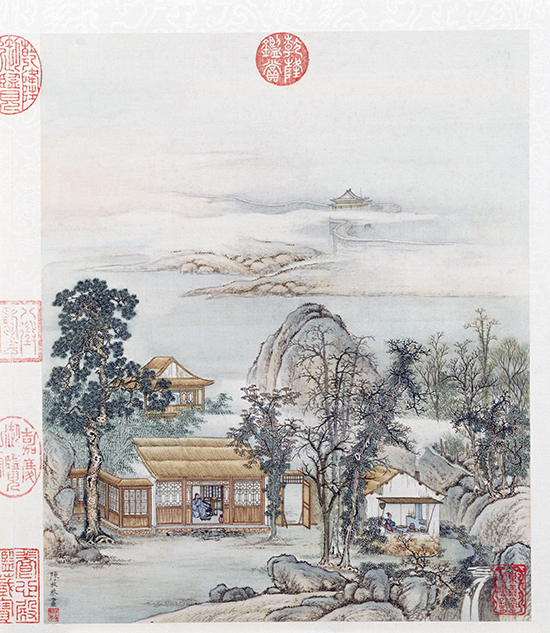 清 陈枚 山水楼阁图册十二开 记录圆明园昔日辉煌