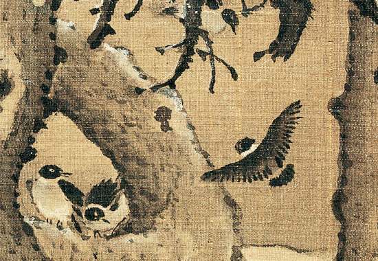 北宋 李成 寒鸦图卷(全卷)绢本27.1X113.2北京故宫