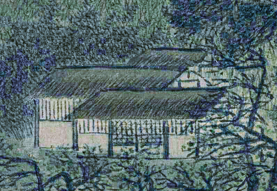 宋 惠崇 溪山春晓图 绢本 24.5x185