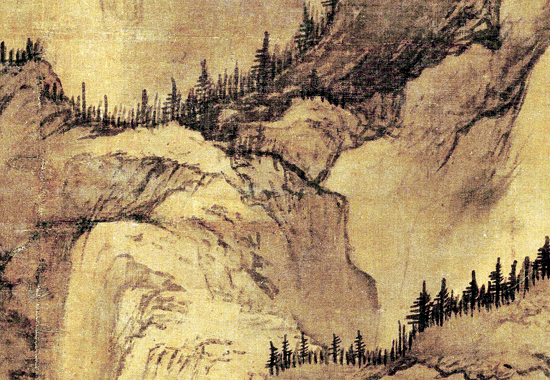 清 蓝瑛 秋山行旅图轴绢本 186.5x69