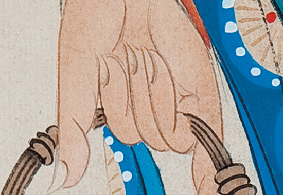 近代 张大千-鱼篮大士像 117.5×58
