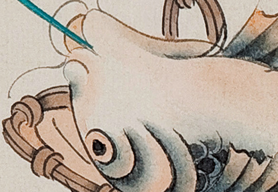 近代 张大千-鱼篮大士像 117.5×58