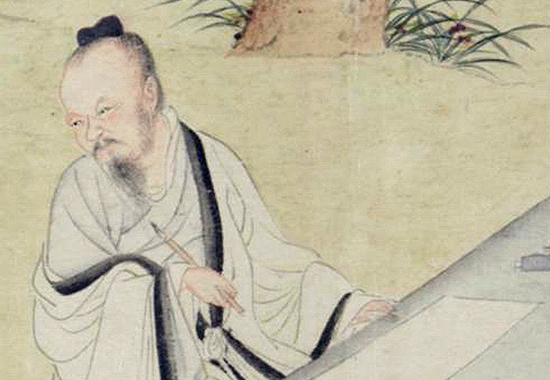 明 仇英 赵孟頫写经换茶图卷 绢本 克利夫兰 22x110