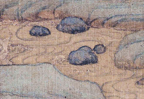 元 赵孟頫 自画像 图页 绢本 设色 24x23
