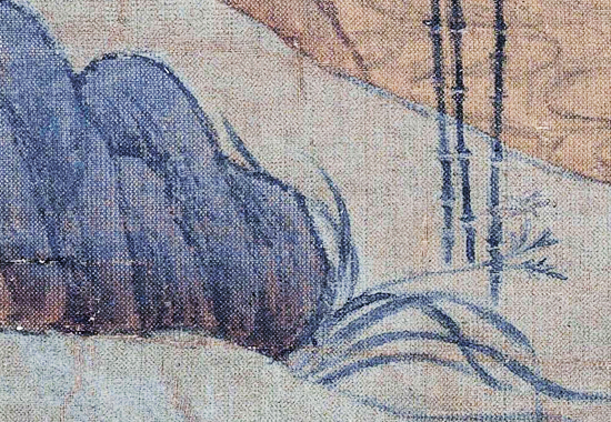 元 赵孟頫 自画像 图页 绢本 设色 24x23