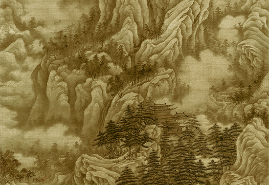 五代 巨然 湖山春晓图