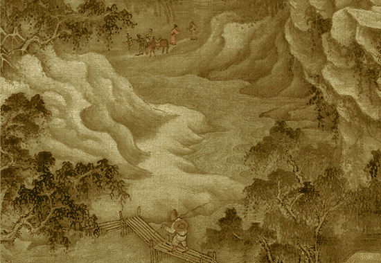 五代 巨然 湖山春晓图