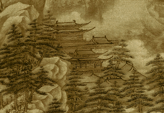 五代 巨然 湖山春晓图
