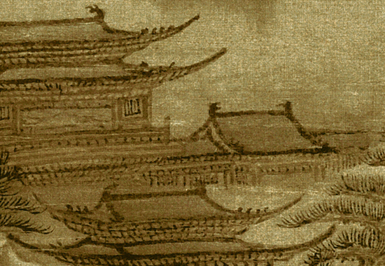 五代 巨然 湖山春晓图