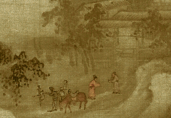 五代 巨然 湖山春晓图