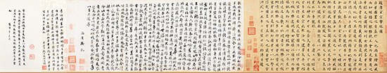 北宋 李公麟 明皇击球图卷(全图) 纸本33x511辽宁省博物馆
