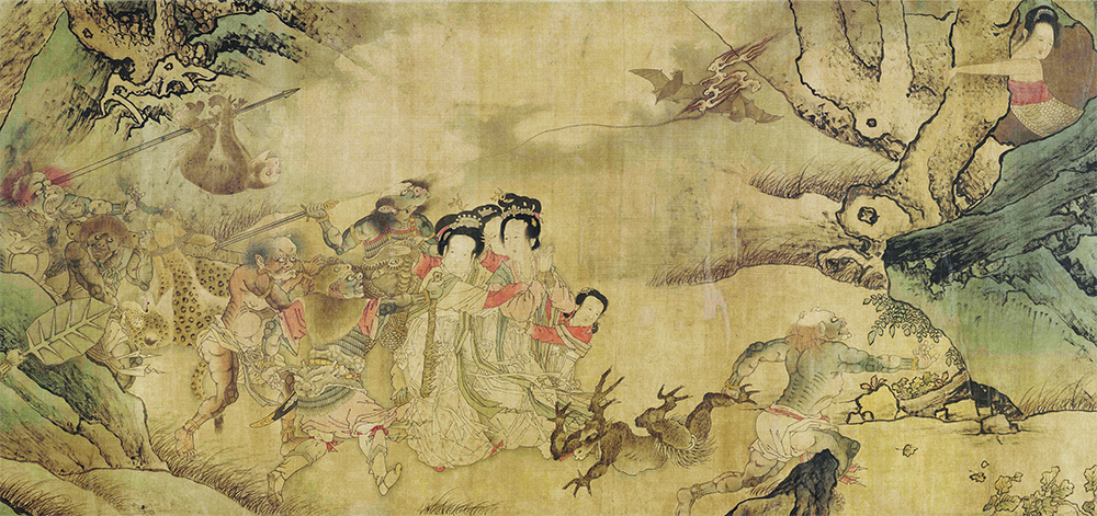 宋 佚名 二郎神搜山图卷 绢本53x561北京故宫