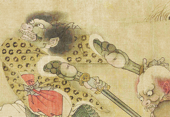 宋 佚名 二郎神搜山图卷 绢本53x561北京故宫