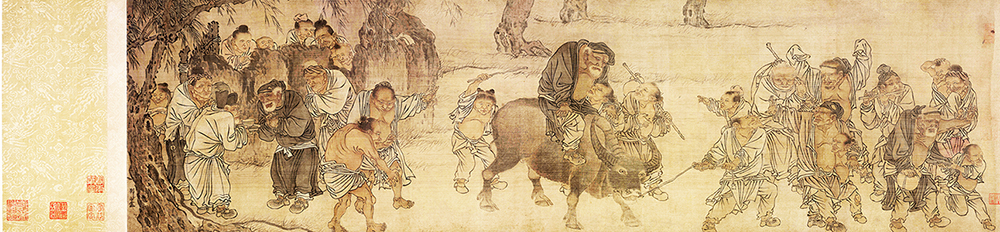 宋 刘履中 田畯醉归图(全卷)绢本28x188.4 刘履中笔下的田园诗意