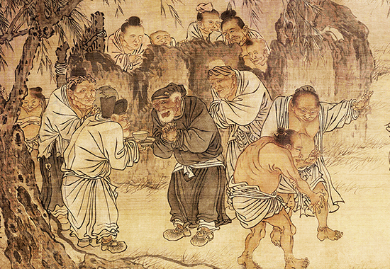 宋 刘履中 田畯醉归图(全卷)绢本28x188.4 刘履中笔下的田园诗意