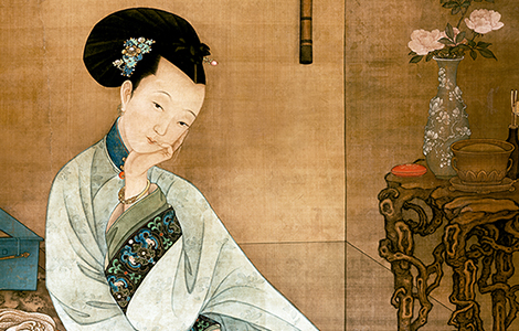 清·冷枚《春阁倦读轴》:画中雅韵,时光之美,笔墨洁净,典丽妍雅,精美绝伦
