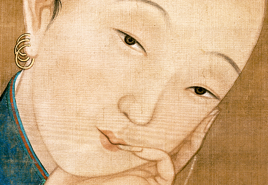 清·冷枚《春阁倦读轴》:画中雅韵,时光之美,笔墨洁净,典丽妍雅,精美绝伦