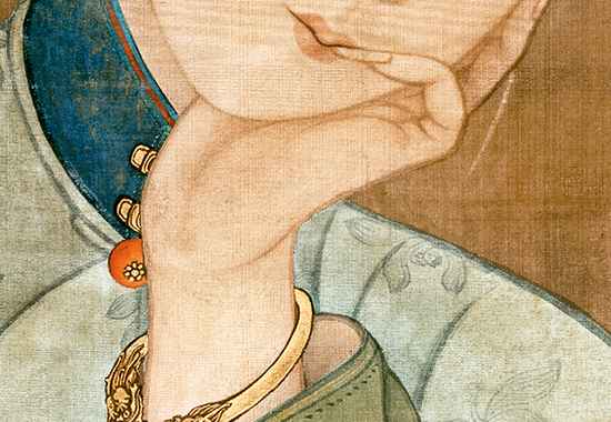 清·冷枚《春阁倦读轴》:画中雅韵,时光之美,笔墨洁净,典丽妍雅,精美绝伦