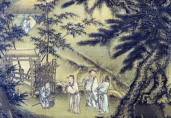 明 戴进 三顾草庐图 54x33 明代 “浙派” 山水画创始人之一