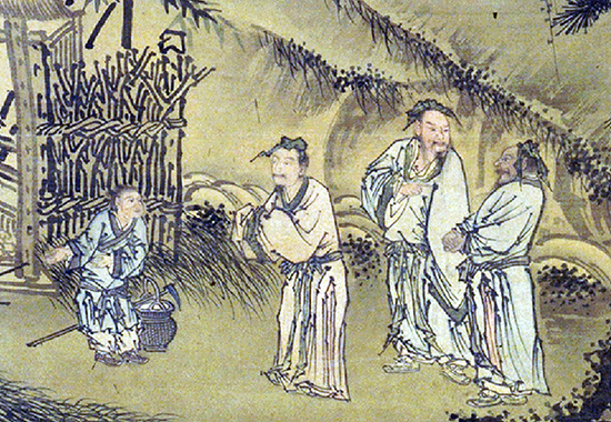 明 戴进 三顾草庐图 54x33 明代 “浙派” 山水画创始人之一