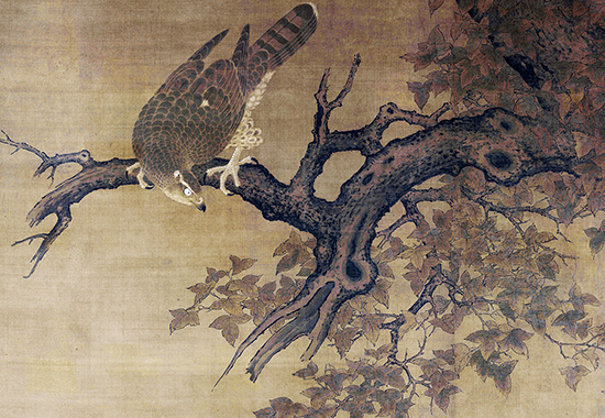 南宋 李迪 枫鹰稚鸡图轴 宋代院体花鸟画的巨构杰作