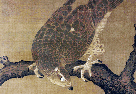 南宋 李迪 枫鹰稚鸡图轴 宋代院体花鸟画的巨构杰作