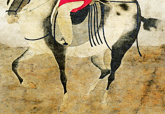 元|赵雍《挟弹游骑图》元代贵族的生活风貌