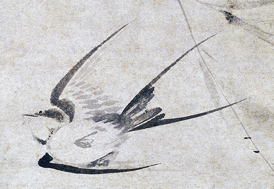 元 盛昌年 《柳燕图》纸本75.9x25.5 元代花鸟画典范之作