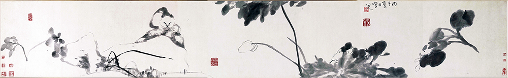 遗民画家的悲愤与抗争 清  朱耷 猫石图 纸本 34x218