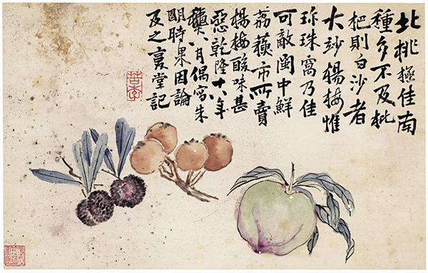 清 李鱓 花鸟十二开 纸本 李复堂