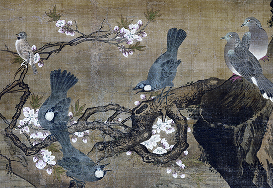 明 吕纪 四季花鸟图-春 明代花鸟画第一家