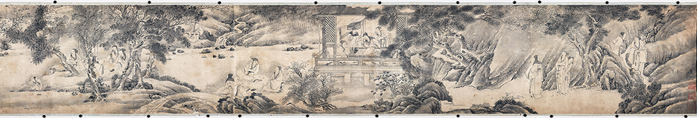 明 钱贡 《兰亭诗序图卷》 兰亭雅集场景的再现