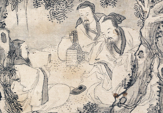 明 钱贡 《兰亭诗序图卷》 兰亭雅集场景的再现