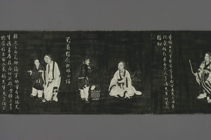元|赵孟頫《陶渊明像传》连环画形式记载陶渊明弃官归田后的生活镜头 元|赵孟頫《陶渊明像传》连环画形式记载陶渊明弃官归田后的生活镜头