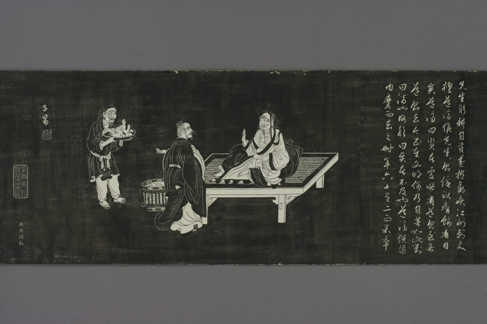 元|赵孟頫《陶渊明像传》连环画形式记载陶渊明弃官归田后的生活镜头 元|赵孟頫《陶渊明像传》连环画形式记载陶渊明弃官归田后的生活镜头