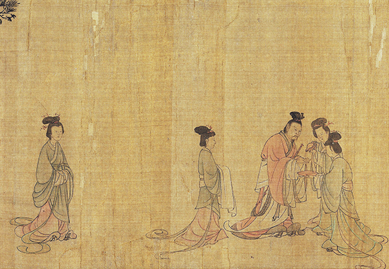 南宋 李唐 晋文公复国图绢本 采用连环绘图形式生动地展现晋文公的复国故事